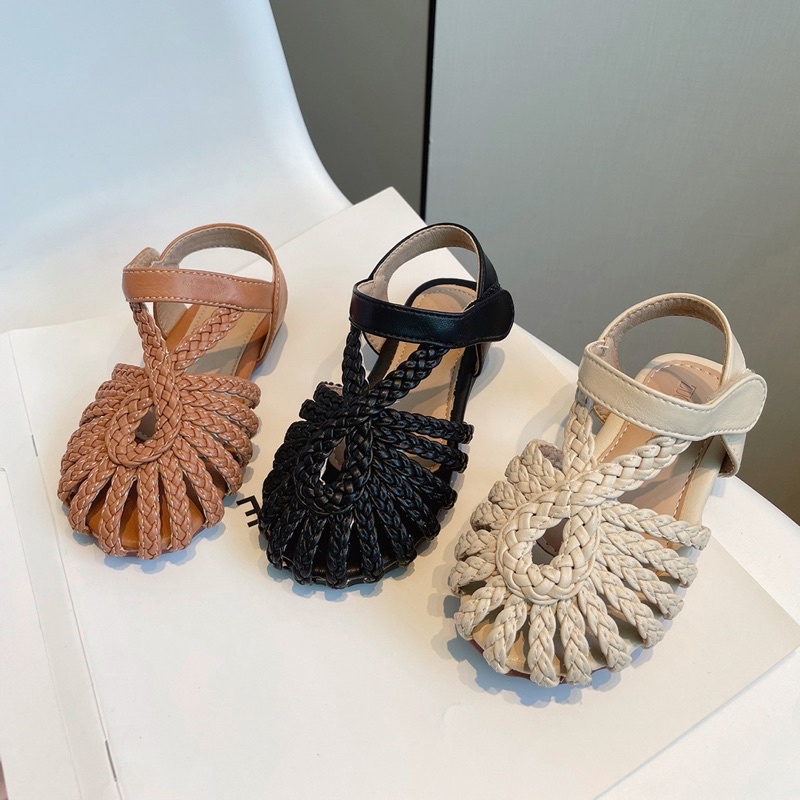 Sandal quai hậu bít mũi cho bé gái đẹp  phong cách Hàn Quốc bé 1 - 5 tuổi