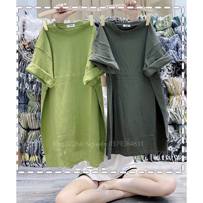 Áo phông trơn chất cotton khô tay lỡ form rộng