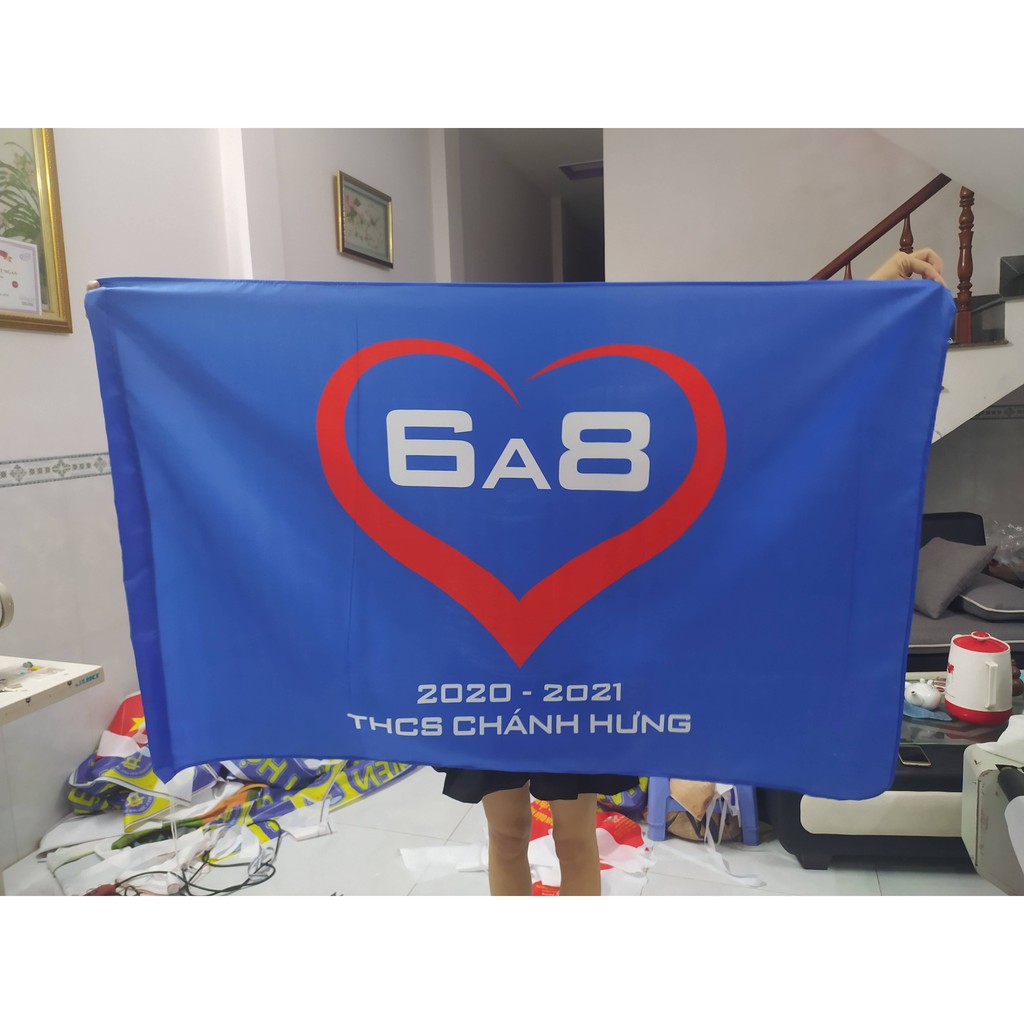 In cờ lớp, cờ team theo yêu cầu, kích thước tùy chỉnh