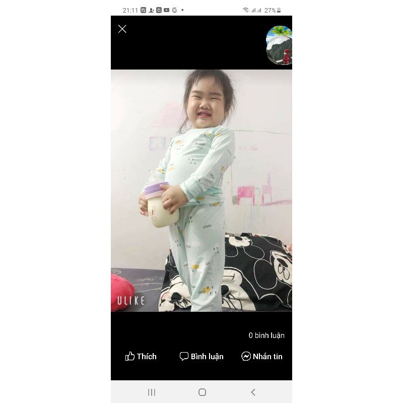 Bộ petit sợi tre dài tay mềm như bún cho bé 0-15 tháng