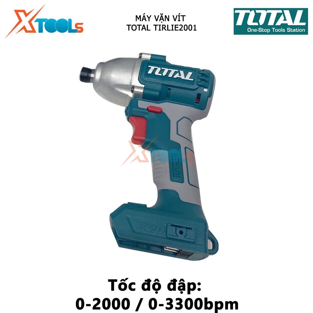 Máy siết vít dùng pin TOTAL TIRLIE2001 súng bắn ốc vít pin E20 20V 170NM 1kg nhỏ gọn, lực siết mạnh [Xtools]