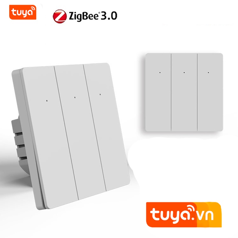Công Tắc Cơ Không Dây Nguội Zigbee Hình Vuông Tuya