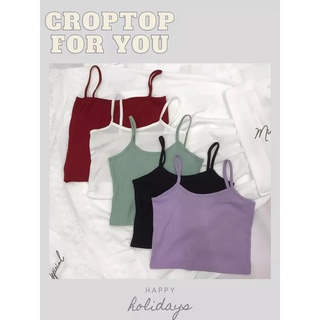 Áo croptop 2 dây trơn có 5 màu