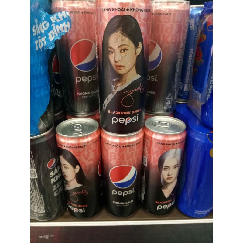 pepsi phiên bản giới hạn đặc biệt Blackpink Jisoo/ Rose/ Jannie hồng/ Jannie xanh/ Lisa 330ml