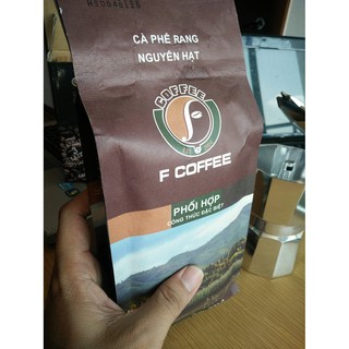 combo ấm moka và cà phê F coffee