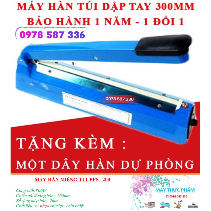 'Chính hãng' Máy Hàn Miệng Túi PFS300 + Tặng 1 Thanh Dây Hàn