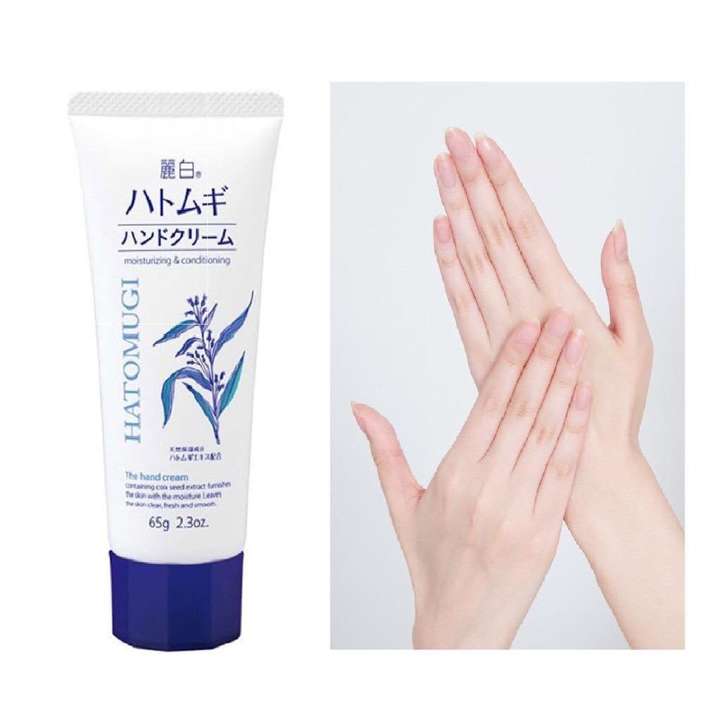 Kem Dưỡng Da Tay Hatomugi Moisturizing The Hand Cream 65g - Kem tay Hatomugi ý dĩ