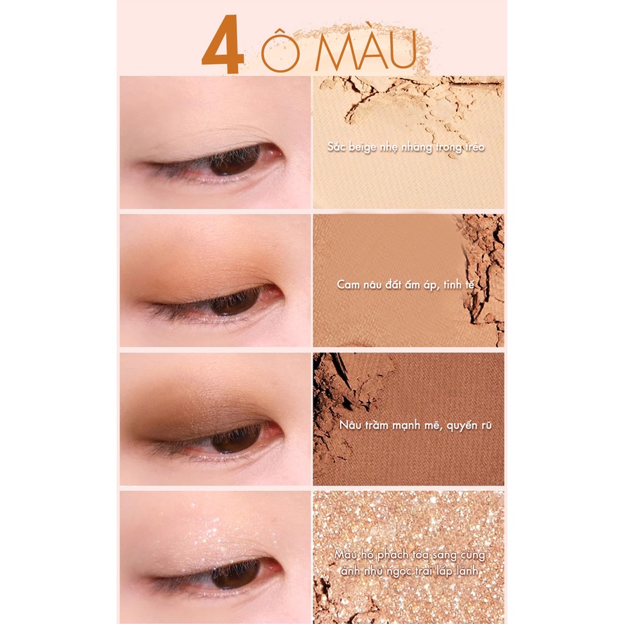 Silky Girl Phấn mắt Bloom Shadow Quad 6.4g