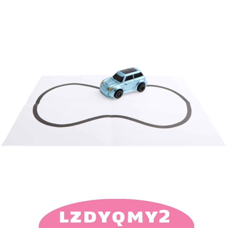 Xe đồ chơi chạy theo nét bút vẽ màu đen độc đáo dành cho bé