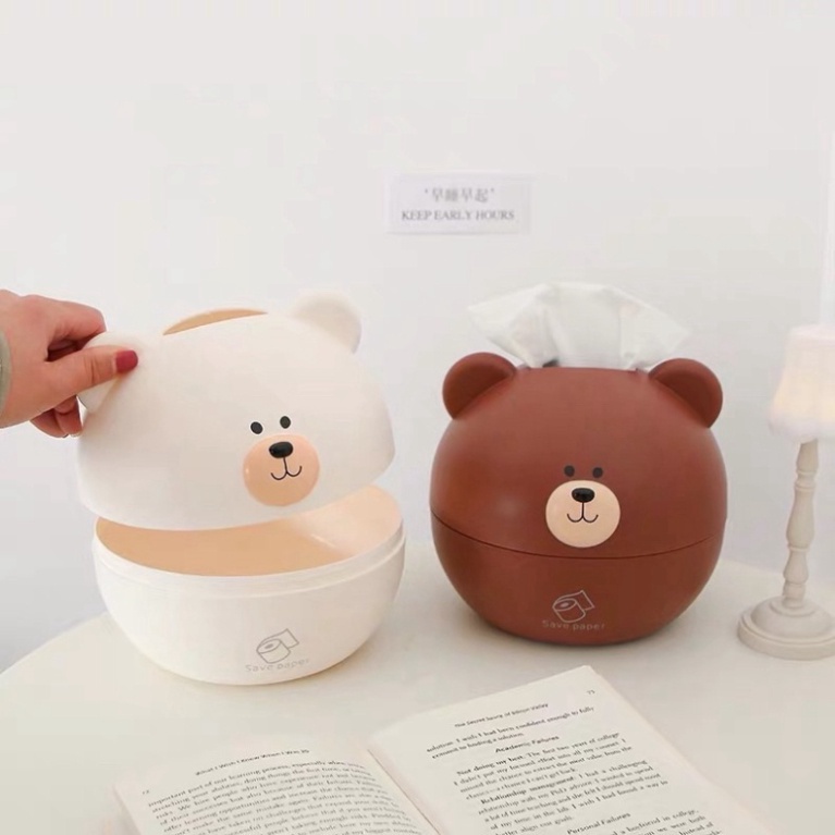 Hộp Đựng Giấy Ăn FREESHIP Hộp Để Giấy Ăn Hình Gấu Cute, Dễ Thương