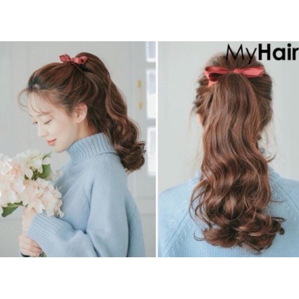 Tóc cột cao cấp sóng xoăn tự nhiên 55cm