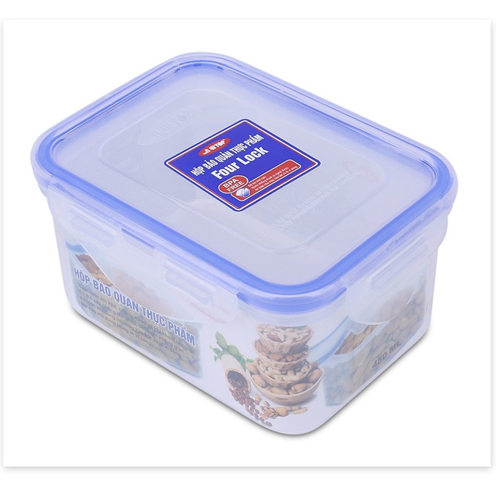 Hộp bảo quản thực phẩm 4 khóa 2504 - 450ml Song Long