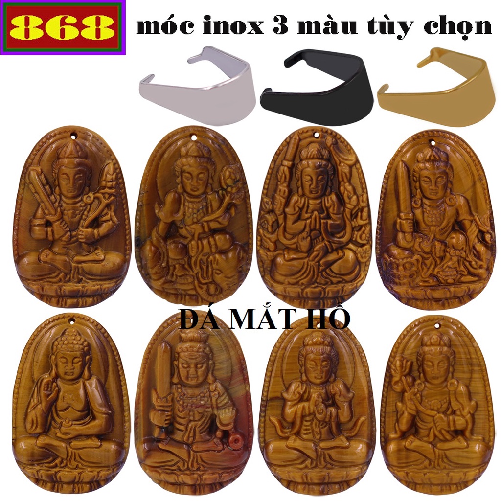 Mặt dây chuyền phật bản mệnh Đá- Phật Hộ mệnh 12 con Giáp - Size phù hợp cho nam và nữ