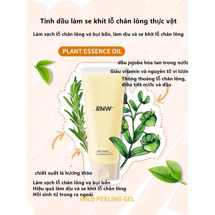 Gel Tẩy Tế Bào Chết Rnw Làm Sạch Sâu Loại Bỏ Mụn Đầu Đen Không Gây Kích Ứng Da