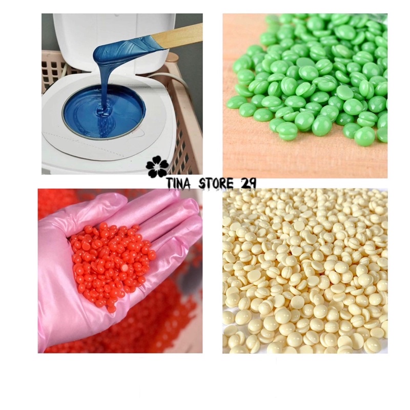 Combo sáp wax lông nhập khẩu và mỡ trăn tằng que gỗ và bột tắm cafe giúp làm sạch lông cac vùng trên cơ thể,tinastore29