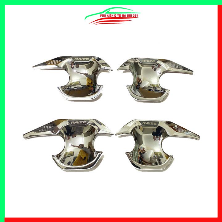 Ốp hõm mạ crom Raize 2021-2023 sáng bóng chống trầy bảo vệ cửa xe ô tô