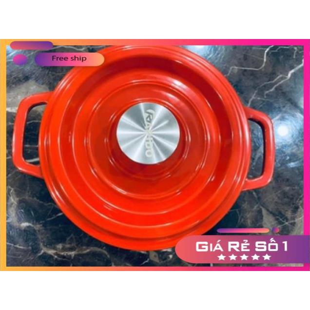 Bộ nồi gang đúc tráng men Rapido size 20, 22, 24 cm ( bán lẻ hoặc cả bộ 3 chiếc), hàng chính hãng.