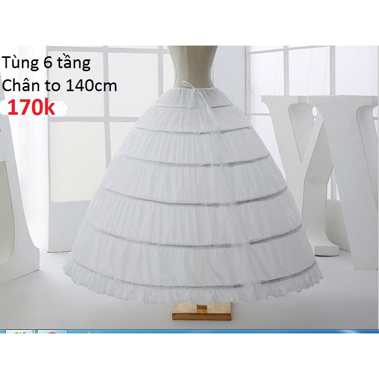 Tùng Váy Cô Dâu 6 Tầng Dùng Cho Váy Cưới Cỡ To Bride Care