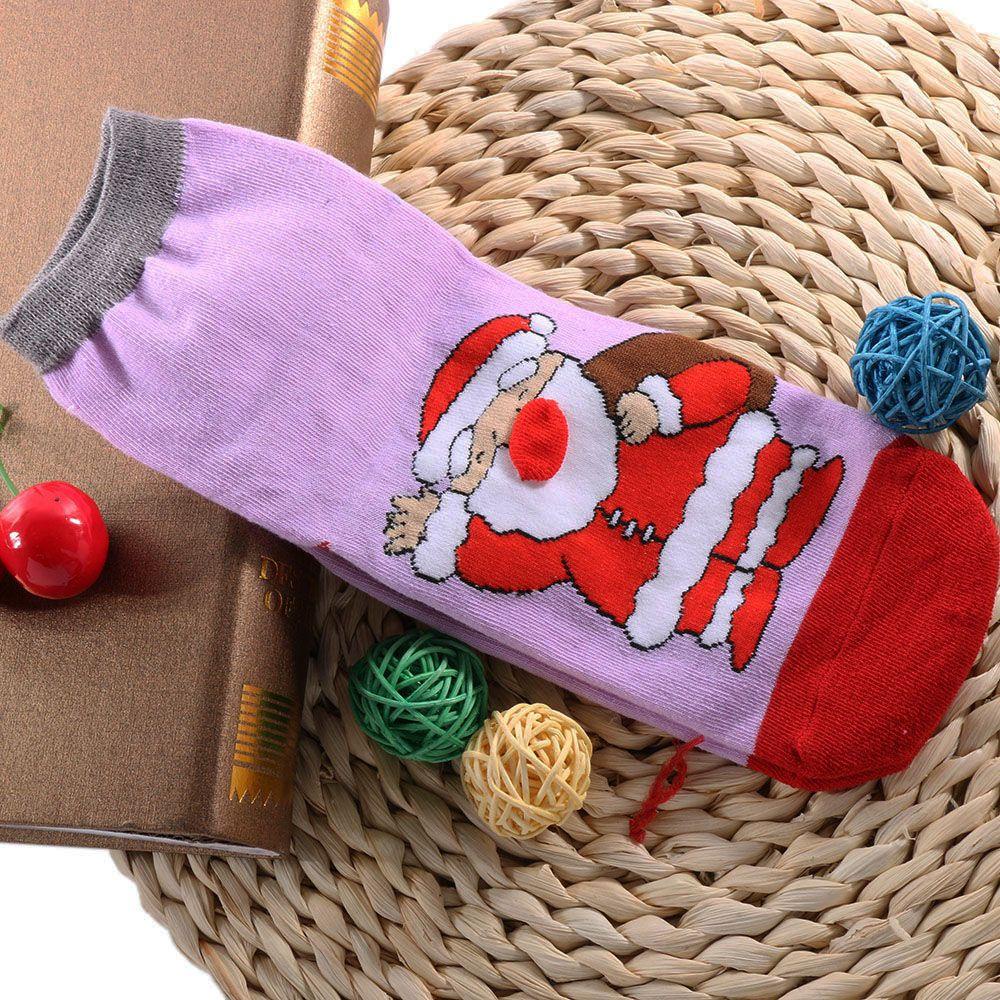 Set 10 Đôi Tất Cotton Hoạ Tiết Giáng Sinh Dễ Thương