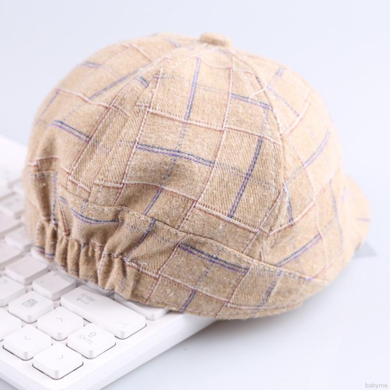Nón beret họa tiết caro thời trang cho bé