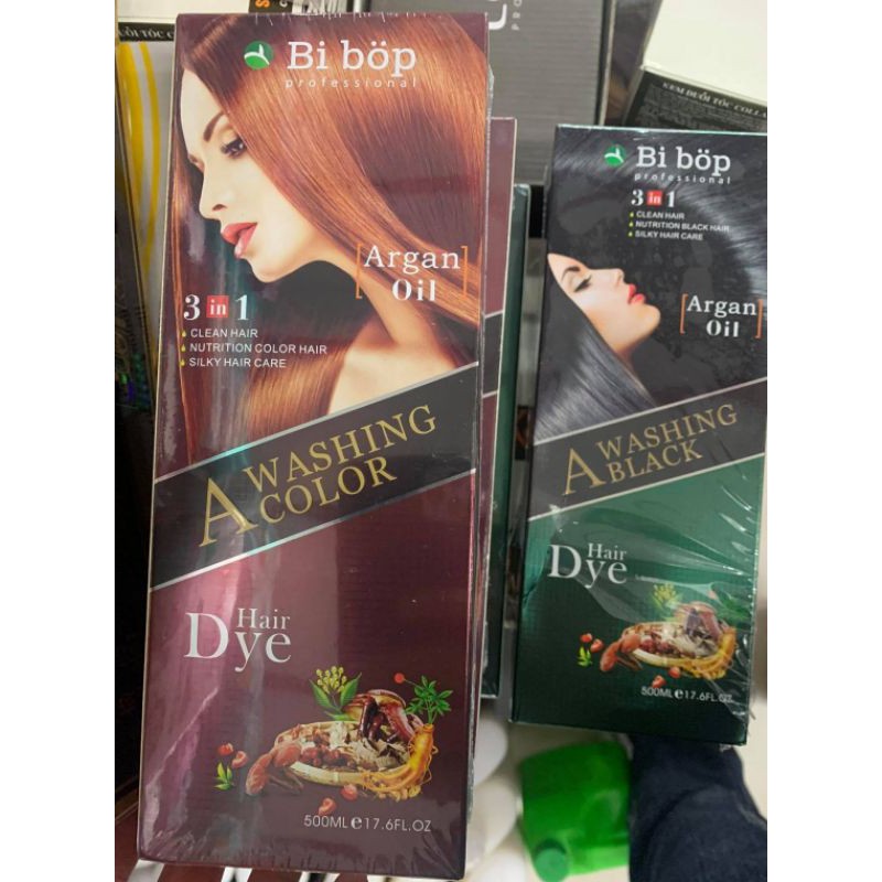 Dầu gội nâu, gội đen tóc Bi Bôp Collagen mẫu mới | BigBuy360 - bigbuy360.vn