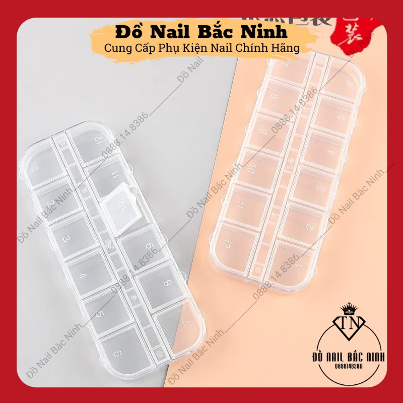 Khay Đựng Đá Nail , Khay 12 Ô Chia Đá Làm Móng