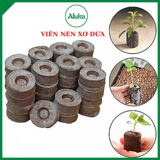 1 viên nén xơ dừa/ viên nén nảy mầm