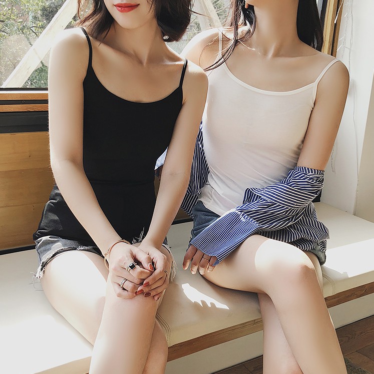 Áo hai dây mỏng siêu co giãn thời trang cổ điển dễ phối đồ cho nữ
