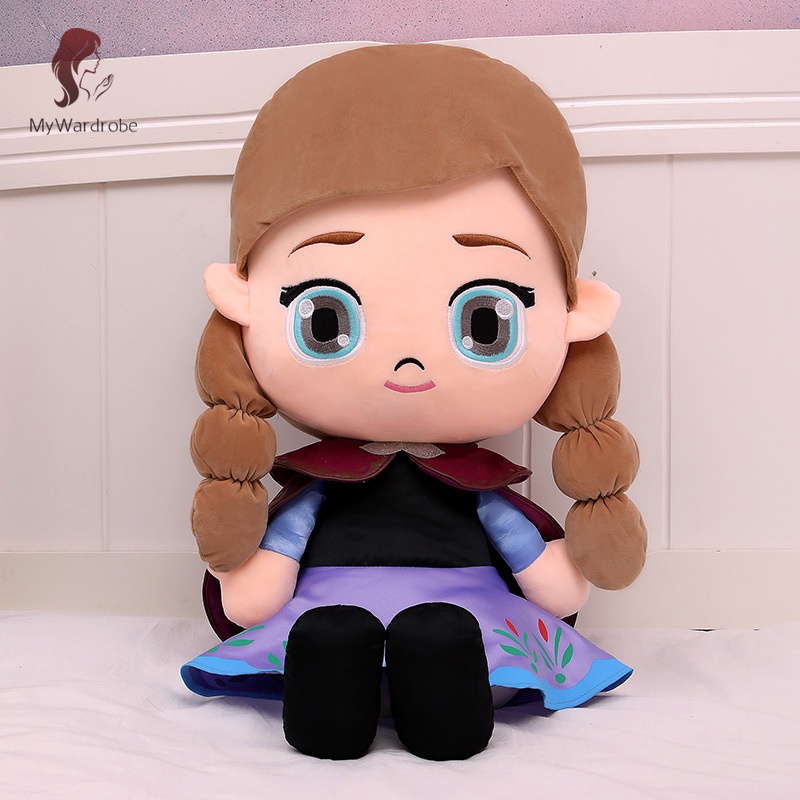 Gối nhồi bông siêu mềm hình công chúa Elsa Anna Frozen cho bé