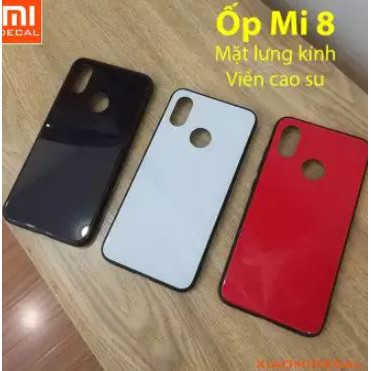Ốp lưng gương kính Xiaomi Mi8 cao cấp + Tặng kính cường lực dán màn