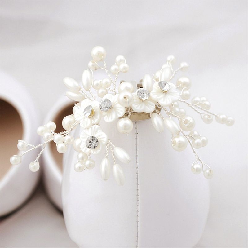 Hạt Ngọc Trai Giả Hình Hoa Dùng Trang Trí Giày Cao Gót DIY