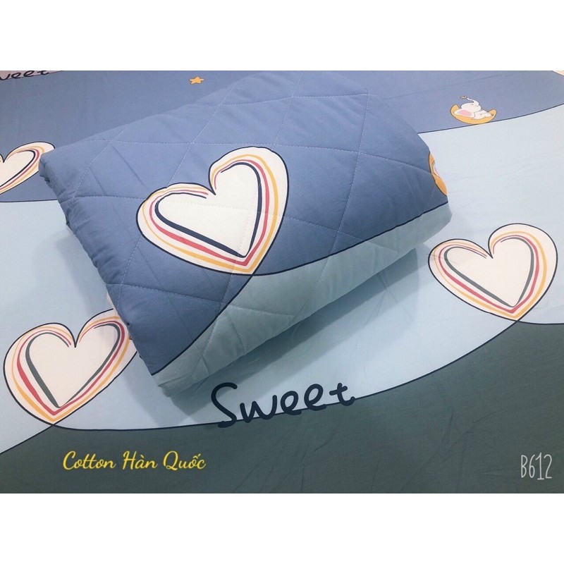 Bộ drap giường cotton Hàn Quốc( nệm dày 10-15 cm)