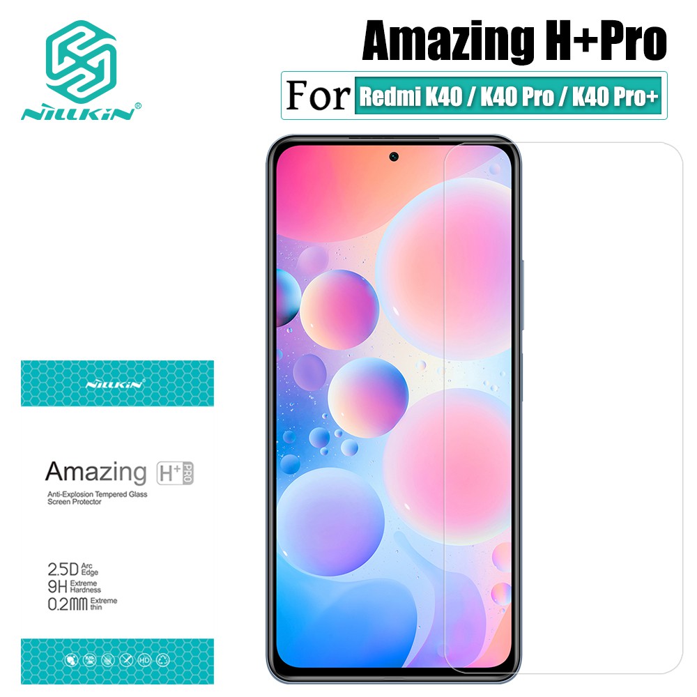 Kính Cường Lực Nillkin 2.5D H+ Pro Cho Xiaomi POCO F3 / Redmi K40 Pro+ Chống Lóa Trong Suốt 0.2mm Siêu Mỏng 9H