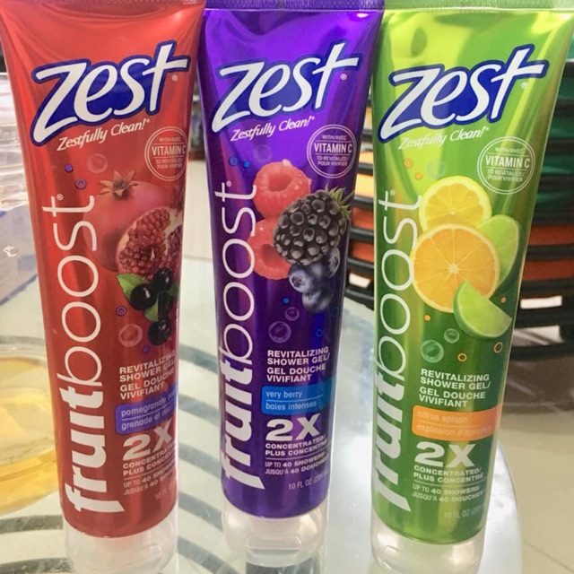 SỮA TẮM ZEST FRUITBOOST REVITALIZING SHOWER GEL