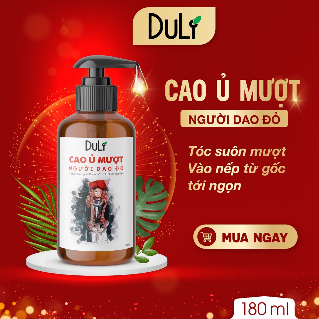 CAO DẦU XẢ THẢO DƯỢC DULIVE NGƯỜI DAO ĐỎ 180ML SUÔN MƯỢT TÓC