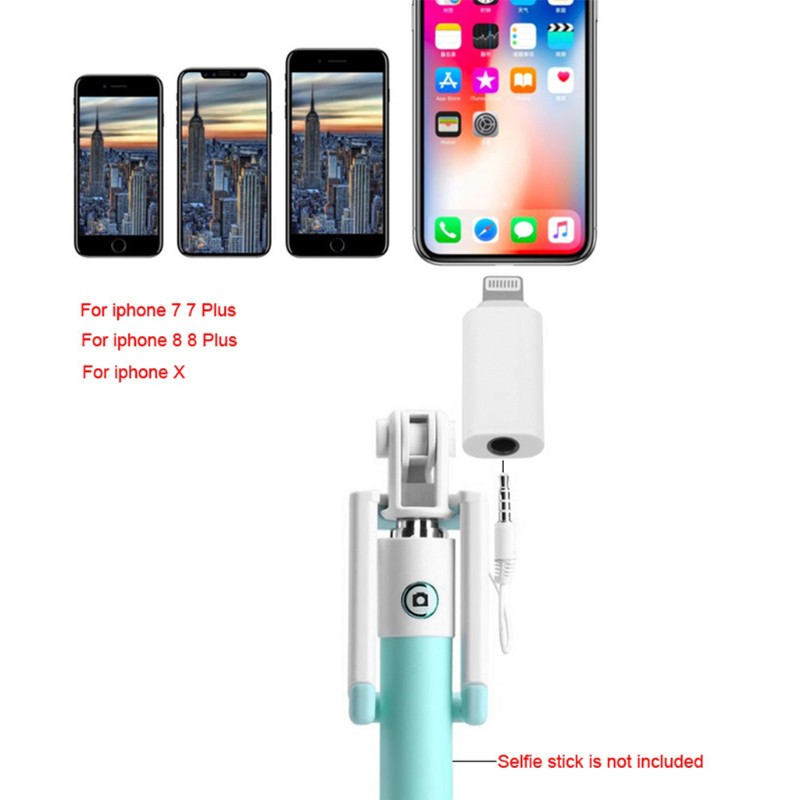 Gậy tự sướng cổng lightning sang cổng 3.5mm cho iPhone