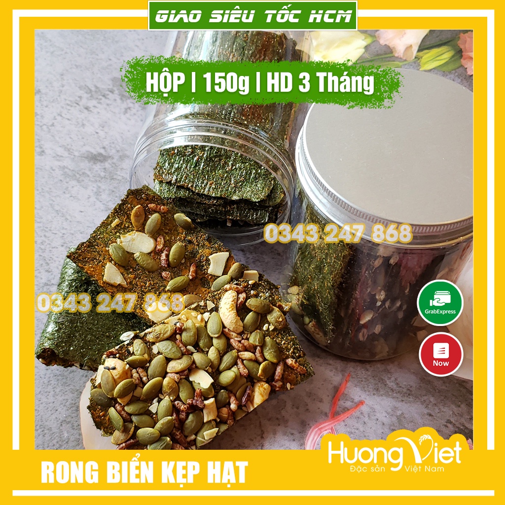 Rong biển kẹp hạt dinh dưỡng Mùa Ăn 150gr đồ ăn vặt Sài Gòn rong biển ăn