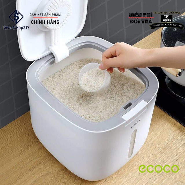 Thùng Đựng Gạo Cao Cấp (Tặng Kèm Cốc Xúc Gạo) - Thương Hiệu Nhật Bản ECOCO