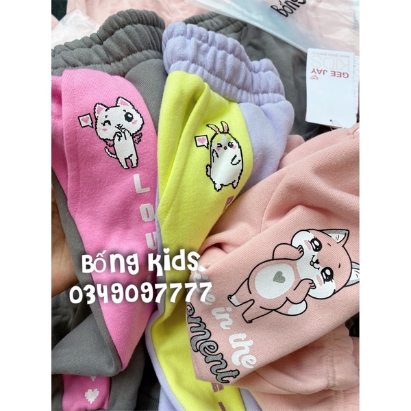 Quần Nỉ Bé Gái In Hình Dễ Thương GJ