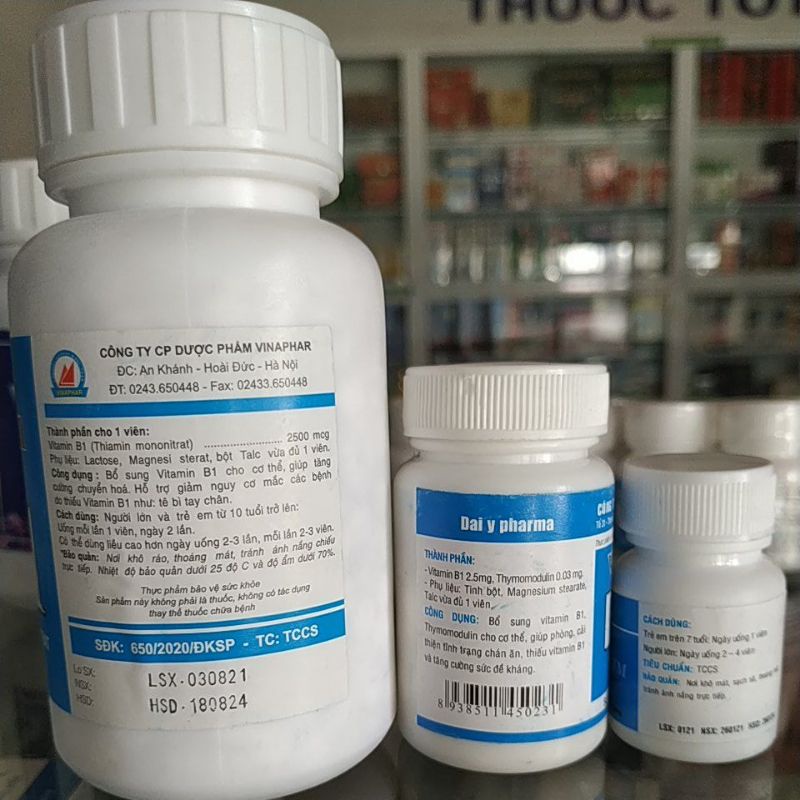 Combo 10lọ Vitamin B1 suy nhược cơ thể, đau mỏi vai gáy