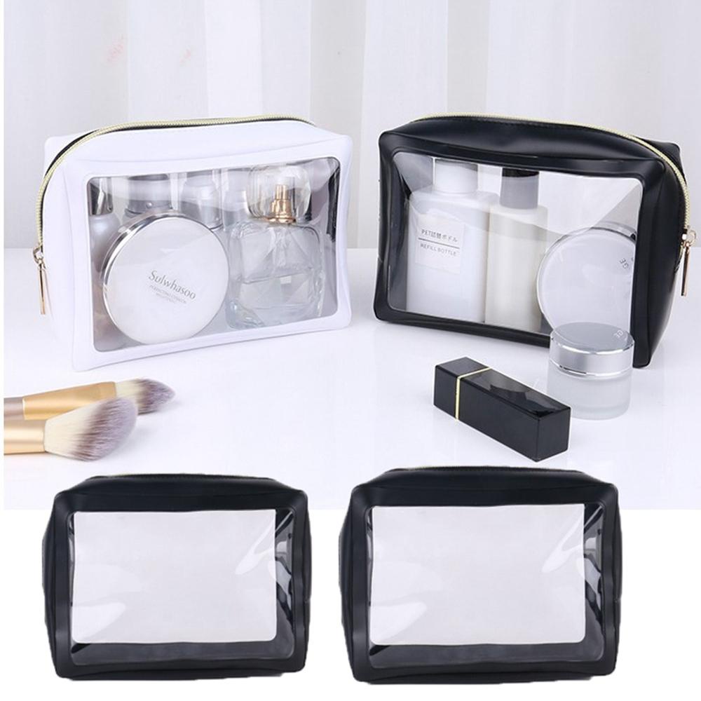 MELODG Túi Đựng Mỹ Phẩm Bằng PVC Trong Suốt Có Khóa Kéo Tiện Dụng Ốp