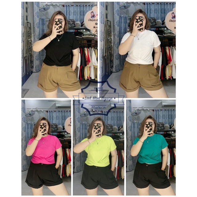 ÁO NGẮN TAY XOẮN EO BIGSIZE HÀNG QCL1