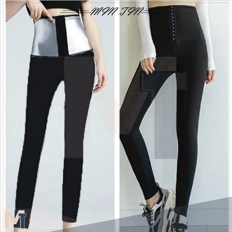 Quần Tập Gen Tan Mỡ Bụng - Quần Tập Ghen Bụng Có Khuy 2in1 CÓ HÌNH CHỤP THẬT