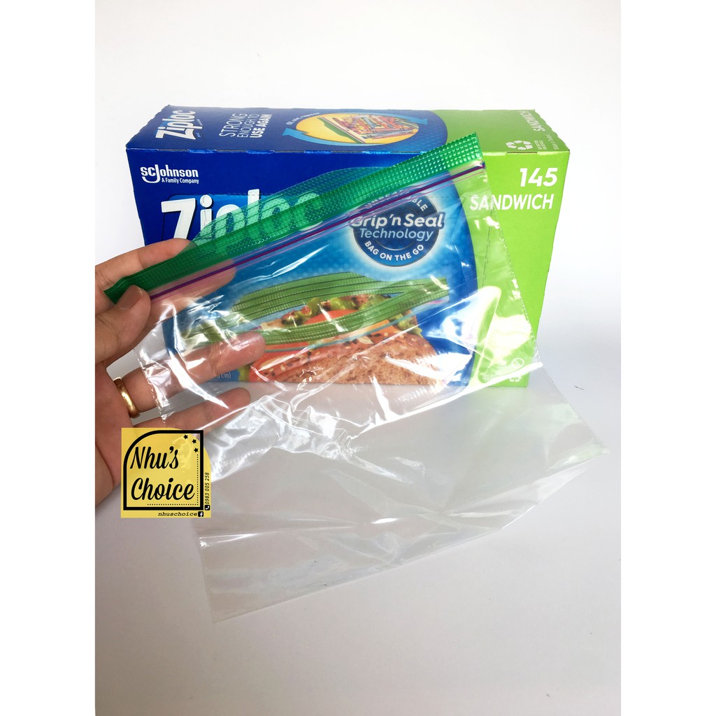Túi dự trữ Ziploc | Storage | Grip'n Seal | Sandwich 16.5x14.9cm