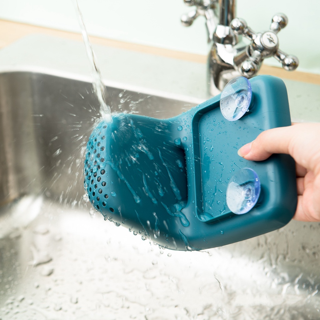 Giá Đỡ Xà Phòng / Miếng Rửa Chén Gắn Vòi Nước Bồn Rửa Nhà Bếp Đa Năng Tiện Dụng