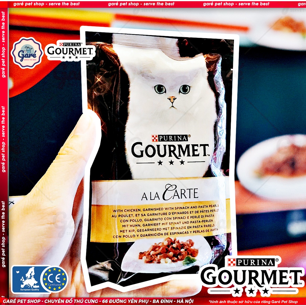 Pate Gourmet A la Carte cao cấp cho Mèo từ Gà, Bò, Cá Hồi, Cá Minh Thái sang trọng nhập châu Âu Purina Garé Pet Shop