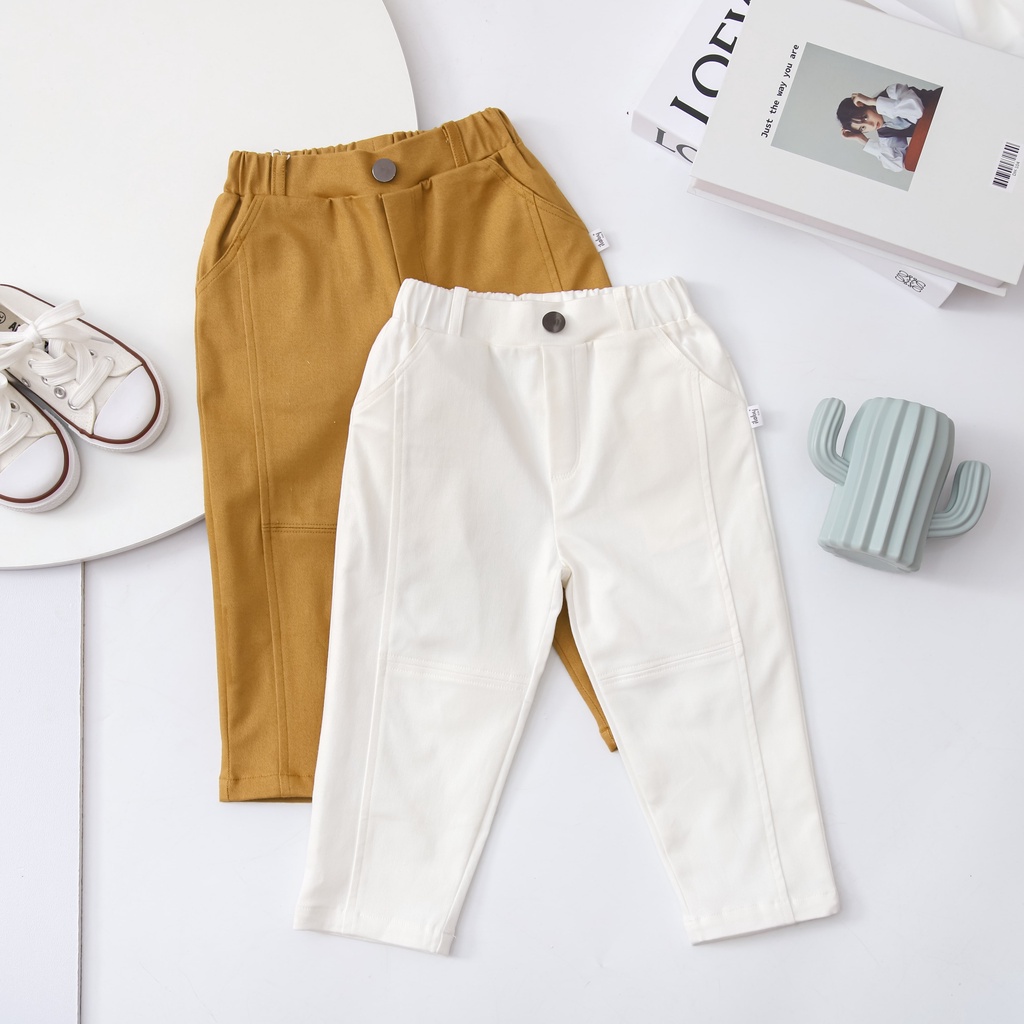 Quần kaki cho bé trai ILABY thiết kế gân dọc