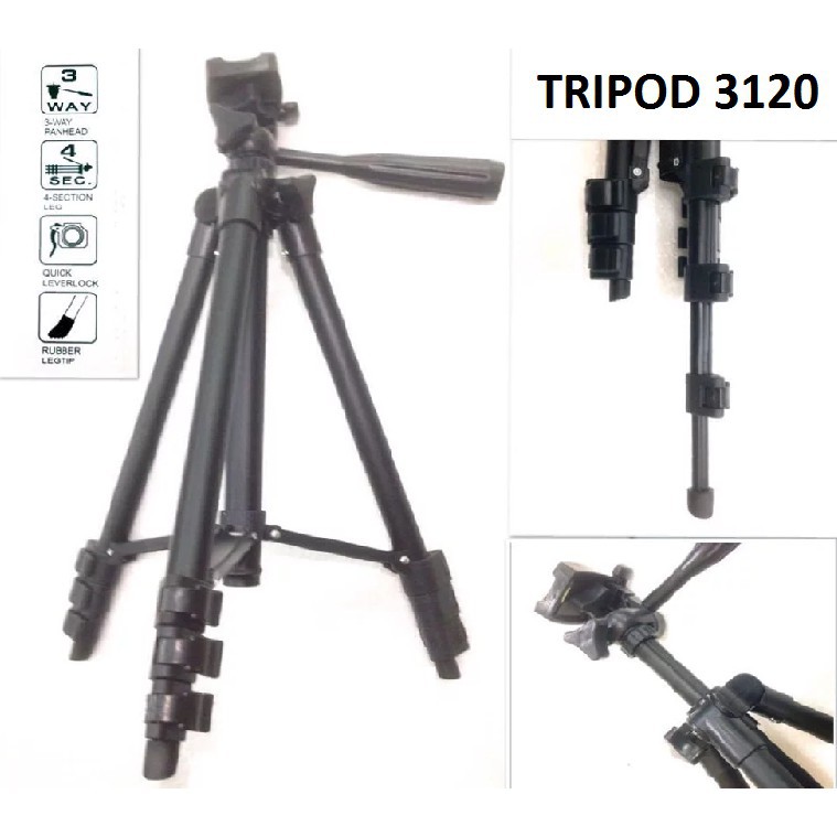 [TẶNG REMOTE] GẬY 3 CHÂN TRIPOD TF 3120 ( MẪU 2019)