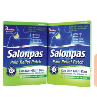 Miếng dán SALONPAS co giãn Hộp 3 miếng/ 5 miếng