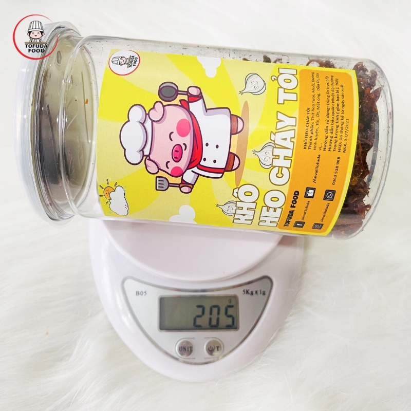 Khô heo cháy tỏi 200g khô lợn loại ngon cay bơ tỏi TOFUDA KHBT200 | BigBuy360 - bigbuy360.vn